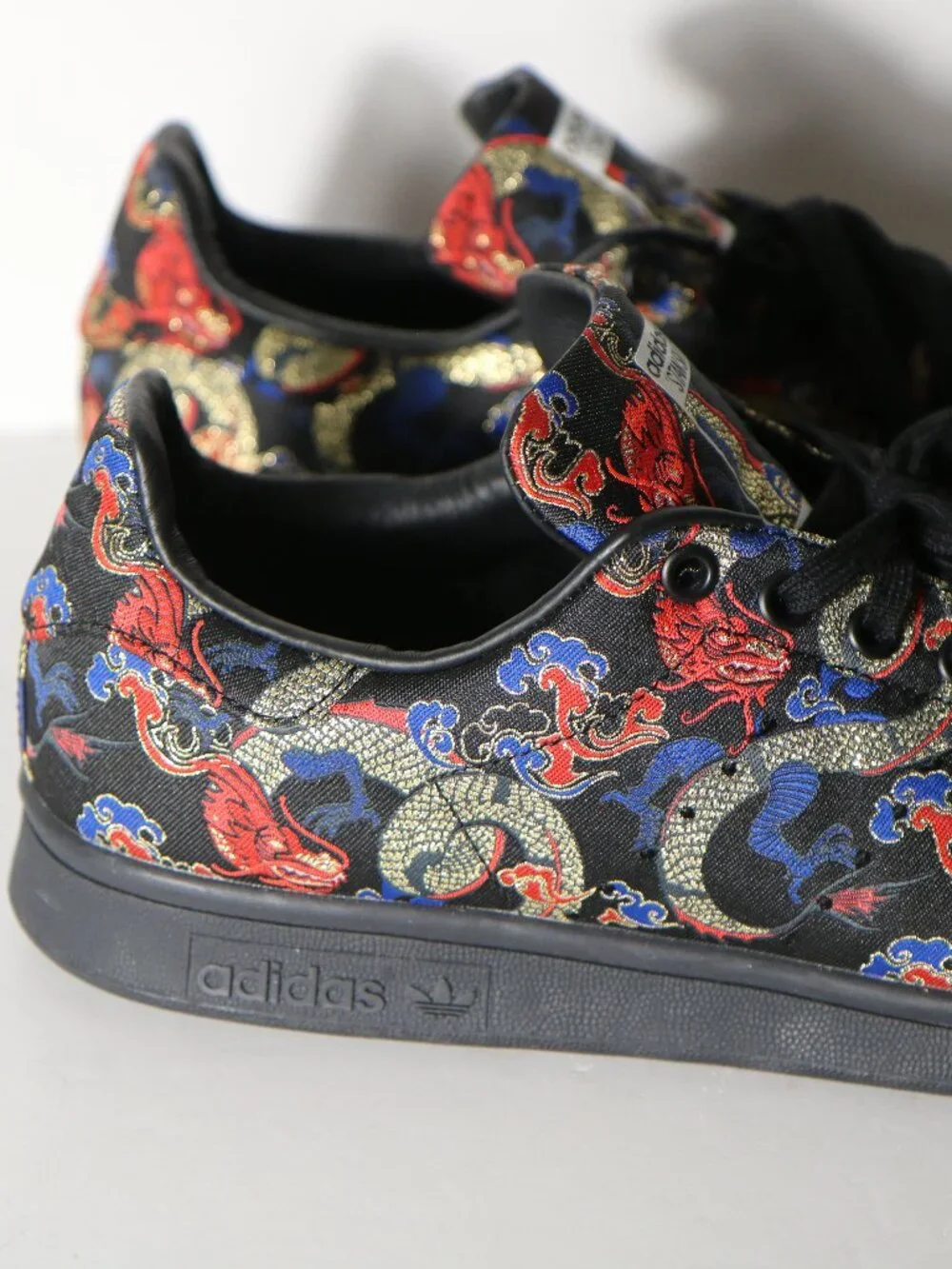 Adidas Stan Smith Mens Dragon‎ Printed Boat Festival Sneakers 10.5 Black Low Top